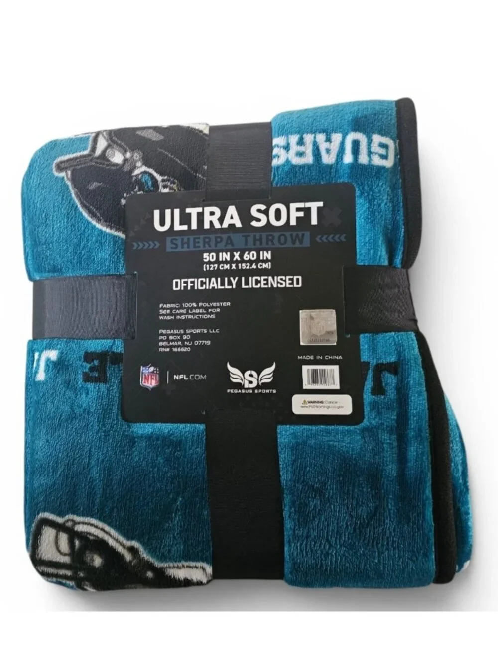 Jacksonville Jaguars Sherpa Throw Blanket Ultra Supersoft 60x50 100% Poly NFL